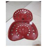 2- RED METAL IMPLEMENT SEATS