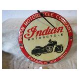 COLLECTIBLE 12 ' PORCELAIN INDIAN MOTORCYCLE SIGN