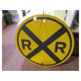 COLLECTIBLE 36' HEAVY METAL RAIL ROAD SIGN