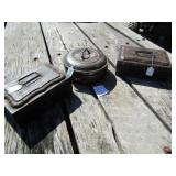 3 METAL BOXES W/ SPICE TINS