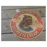 COLLECTIBLE 16' ROUND SLEEPY EYE LABEL -PAPER