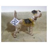 COLLECTIBLE BLACK/WHITE CAST IRON DOG BANK 81/2