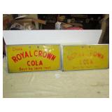 2 - DRINK ROYAL CROWN COLA PANELS 111/2 X 22'