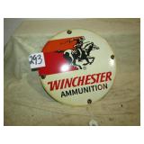 COLLECTIBLE PORCELAIN WINCHESTER AMMO SIGN12'