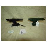 2- JOHN DEERE MINI COLLECTIBLE ANVILS 51/2'
