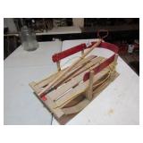 WOOD SNOW SLED W/ HANDLE - MADE IN CANADA
