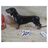 COLLECTIBLE CAST IRON DOXIE DOG DOOR STOP,9'
