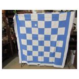 VINTAGE H S CHECKER BOARD W/ BIRDS 64' X80' HAS