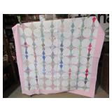 VINTAGE H S CLASSIC DOUBLE IRISH CHAIN QUILT 74' X