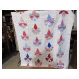 VINTAGE H S BRIDES BOUQUET QUILT 64' X 78'
