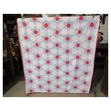 VINTAGE H S FRIENDSHIP GARDEN QUILT 60' X72'