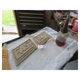 OLD OIL BOTTLE W/ SPOUT, THE MASTER ; 2 -'EAST'