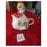LITTLE RED RIDING HOOD TEA POT , 8'