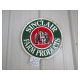 12' SINCLAIR FARM PRODUCTS METAL EMBOSSED SIGN