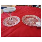 MISS AMERICA SANDWICH TRAY ; 83/4' DIVIDED DISH