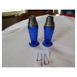 COBALT BLUE 4' SALT / PEPPER SHAKERS