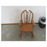CHILD'S OAK ROCKING CHAIR