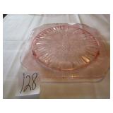 ADAM PATTERN PINK DEPRESSION CAKE PLATTER .10'