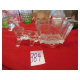 91/2' HORSE & CART CANDY DISH