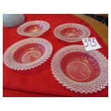 MISS AMERICA 9' BERRY BOWL W/ 4 SERVING BOWLS
