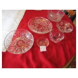 6 PIECES CLEAR GLASS
