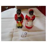 EARLY PLASTIC 5' UNCLE MOE ,AUNT JEMIMA SALT /