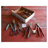 10- SIDE CUT PLIERS ; TIN SNIPS; MORE