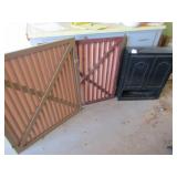 WALL HANGING CABINET ; 2 WOOD GATE DOORS