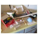 NAIL APRONS ; TARP STRAPS; PAINTING SUPPLIES