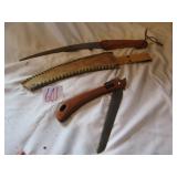 COGHAN'S SIERRA SAW ; SAW W/ LEATHER SHEATH