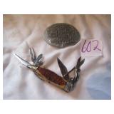 BONE HANDLE MULTI PURPOSE POCKET KNIFE ; 2002