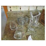 5- PIECE CLEAR GLASS ;