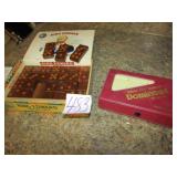 CUSTOM BUILT WOOD DOMINOES BY LEROY ;MORE