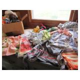 VINTAGE LADIES APRONS ; VINTAGE SCARVES