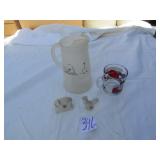 GROG PITCHER ; GARFIELD CUP ; FIGURINES