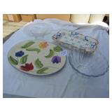 2 SERVING PLATTERS ; 2 BOWLS