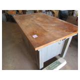 2' BREAD BOARD TOP WORK BENCH CABINET 55' X341/2'