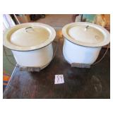 2 GRANITE POTS