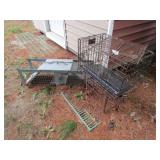 2 LIVE TRAPS ;MILK CRATE