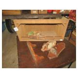 LEROY MADE NATIVITY BARN; SHELF ;MORE