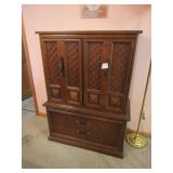 MID CENTURY 5 DRAWER CHEST ON CHEST W/ TOP