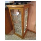 OAK DISPLAY CABINET 38'T X 15 X15