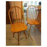 2 SWIVEL BAR CHAIRS
