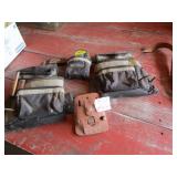 2- WORK BELTS W/ TOOLS ; MORE