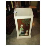 HAND PAINTED CLOTHES HAMPER