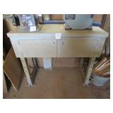 SHOP TABLE W/ 2 DRAWERS W/ WHEELS 34T X18 X38' W