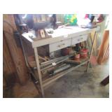 WORK TABLE W/ 2 DRAWERS
