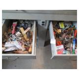 2- DRAWERS FULL OF TOOLS ,HARDWARE ,MORE