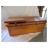 WOOD STORAGE BOX W/ BOTTOM COMPARTMENT -ONE