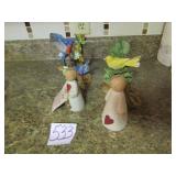 AT HOME ANGELS ; BIRD FIGURINES